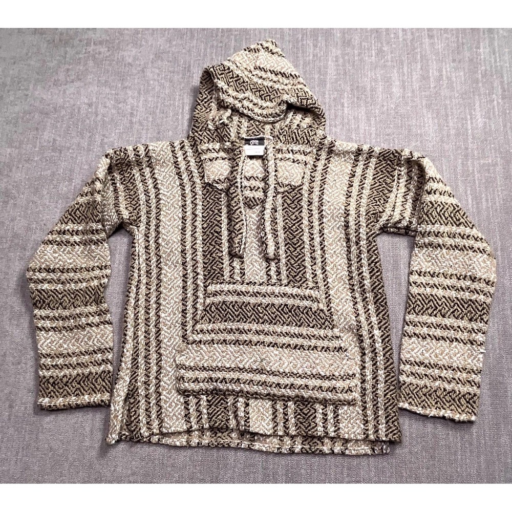 Oland Outdoors Baja Hoodie Womens Small Multicolor Drug Rug Pullover Winter